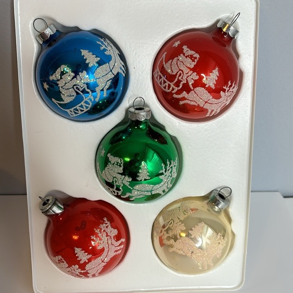 CHRISTMAS GLASS ORNAMENTS (VINTAGE) - Picture 2 of 8